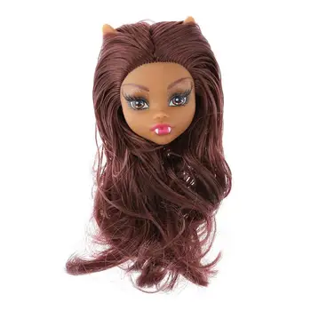 Детска играчка Monster Long Hair Кукла Head Пластмаси САМ 13cm / 5.1 in Аксесоари За Кукли Подарък Ръчна изработка Модерен Перука Красив