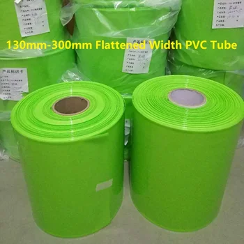 1 КГ 130мм-300мм Сплющенная Широчина Плодове Зелен PVC Свиване Тръба 18650 литиево-йонна Батерия Ръкав на Тръбата Литиево-Йонна Свиване на Кутията