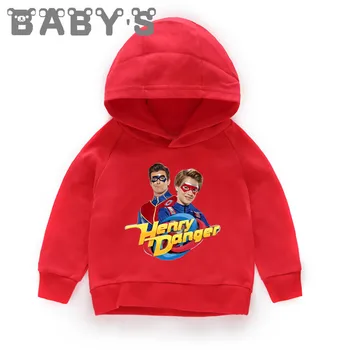 Henry Опасност Смешни TV Shows Kids Sweatshirts Children Casual Hooded Hoodies Baby Pullover Върховете Момичета и Момчета Есен Облекло,KMT2308